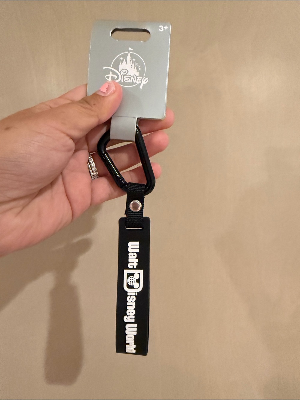 Disney Black Silicone Walt Disney World keychain